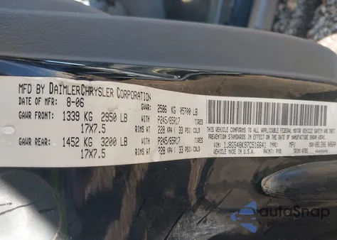 2007 Jeep Grand Cherokee Laredo z USA, uszkodzony, nr VIN 1J8GS48K97C516641